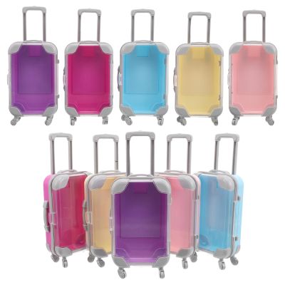 10pcs Mini Suitcase Shaped Transparent Candy Boxes Party Treat Holder for Wedding Baby Shower Birthday Storage Goodie Box