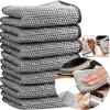 20/5pcs Thickened Steel Wire Cleaning Cloth - Double-Layer Iron Microfiber Mesh Dishrag for Kitchen Pot Washing & Toweling(5PCS,Double Layer) view 2