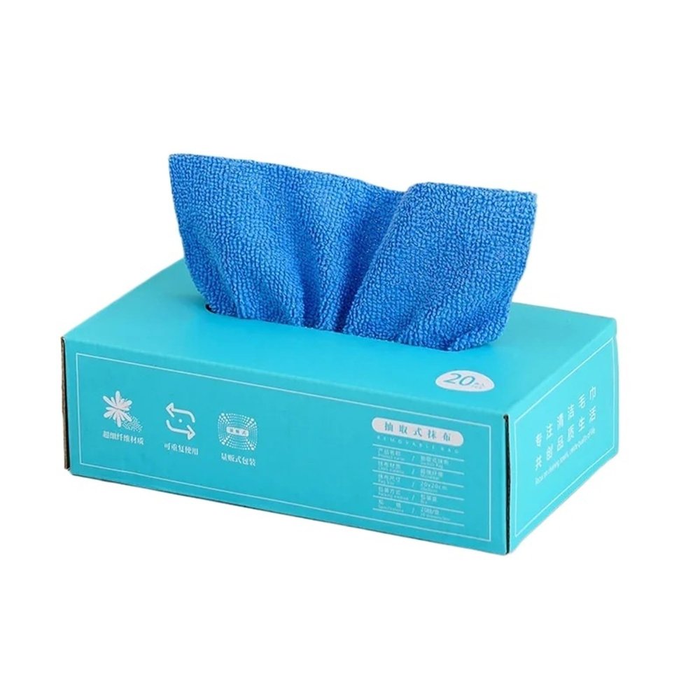 20-Piece Absorbent Microfiber Kitchen Cleaning Towels - Reusable, Non-Stick Dish Cloths for Tableware & Home Use(B)