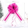 10 Pieces Large Christmas Bows Decor for Gift Wrapping, Christmas Tree Presents wrap Pull Bows for Wedding car Decorations and Wreaths (Rose Red) view 2