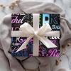 PrintMyWay Personalized Christmas Wrapping Paper with Photo Pink Blue Name Pattern Custom Christmas Face Gift Wrap Paper for Boys Girls Customized Xmas Birthday Wrapping Paper Rolls for Men Women view 3