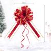 10 Pack Pull Bows,9.5" / 24cm Large Bow for Gift Wrapping,Party Wedding Ribbon Bows for Wrapping Boxes or Flower Decorations, Gift Decorations (Gold/Wine Red) view 2