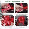10 Pack Pull Bows,9.5" / 24cm Large Bow for Gift Wrapping,Party Wedding Ribbon Bows for Wrapping Boxes or Flower Decorations, Gift Decorations (Gold/Wine Red) view 3