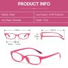 SODQW Office-Siren Blue Light Glasses for Women, Rectangle Frame, Y2K Small Eyewear, Anti Eyestrain Computer Glasses view 4