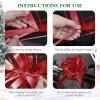 10 Piece Pull Gift Bows,24cm/9.45" x 40cm/15.75" Christmas Bows for Gift Wrapping,Birthday Bow for Presents BasketsBig Bow for Car (Color - V) view 3
