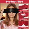 5 Pcs Blindfold for Adults Couples, Soft Imitated Silk Sleep Mask, Adjustable Blackout Eye Cover for Adults Couples Yoga,Travel, Nap, Meditation (Black, Purple, Pink, 2 Wine Red) view 3