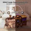 2026 New Train Diffuser, 300ml Train Essential Oil Diffuser Aromatherapy Humidifier with Dual-Color LED Light, Ultrasonic Cool Mist, Quiet Auto Shut-Off Steam for Home & Office (Silver, Basic) view 2