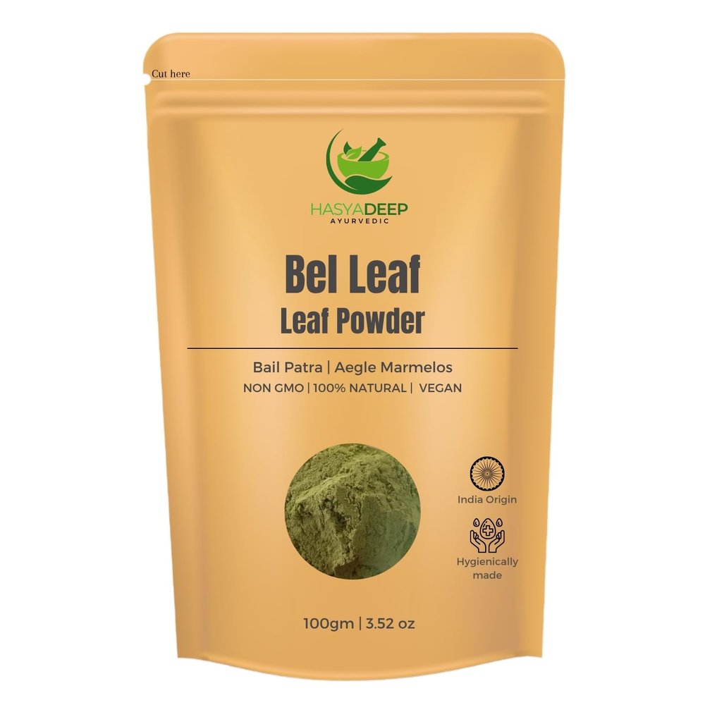 Hasyadeep Bel Leaf Powder | Aegle marmelos | Bel Patra (100gm/3.52oz)