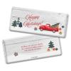 100 Pack Personalized Happy Holidays Chocolate Bar Wrappers For DIY Holiday Party Favors, Stocking Stuffers, Seasonal Giveaways, Festive Christmas Gifts & More (Candy Not Included) - Red Truck view 1