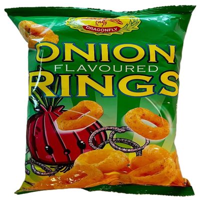 Dragonfly Onion Flavoured Rings, Crunchy Snack, 5.3 oz (150 g)