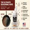 Cookware Care Cast Iron Seasoning Oil Wipes, 100 Wipes, Made in USA with Grapeseed Oil for Cast Iron Skillet, Blackstone Griddle (2 pack) view 4