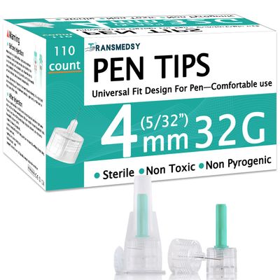 Pen Tips 32G x 4mm, Universal Fit with Most Pen Devices, Extra-Thin Wall Technology, Comfortable, 110/bx