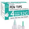 Pen Tips 32G x 4mm, Universal Fit with Most Pen Devices, Extra-Thin Wall Technology, Comfortable, 110/bx view 1