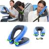 FaceCradle Adjust Your to Many Comfort Positions. The Springs Inside Provide Support. Attach the Harness to the seat, Adjust to Your Most Comfortable Position, Sleep for Hours. (Blue-Grey) view 2