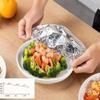 Tin Foil Food Insulation Cover Reusable Aluminum Foil Heat Shield Lids Adjustable Food Storage Covers for Kitchen Oil-Resistant and Easy to Clean(50pcs) view 2