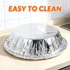 Tin Foil Food Insulation Cover Reusable Aluminum Foil Heat Shield Lids Adjustable Food Storage Covers for Kitchen Oil-Resistant and Easy to Clean(50pcs) view 4