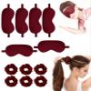 12Pcs Silk Sleep Masks Satin Eye Mask Silky Eyes Cover Blindfold Eyeshade Hair Ties Scrunchy Travel Bridesmaids Gifts view 1