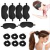 12Pcs Silk Sleep Masks Satin Eye Mask Silky Eyes Cover Blindfold Eyeshade Hair Ties Scrunchy Travel Bridesmaids Gifts