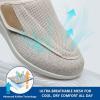 Wide Width Diabetic Shoes, Comfortable Footwear for Elderly, Breathable Walking Sneakers, Adjustable Shoes for Swollen Feet, Edema, Arthritis, Foot Conditions Black Gray view 2