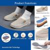 Wide Width Diabetic Shoes, Comfortable Footwear for Elderly, Breathable Walking Sneakers, Adjustable Shoes for Swollen Feet, Edema, Arthritis, Foot Conditions Black Gray view 4