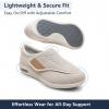 Extra Width Diabetic Shoes, Lightweight Walking Shoes, Adjustable Breathable Non-Slip Sneakers with Air Cushion, for Swollen Feet, Edema Dark Gray view 2