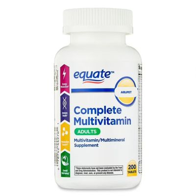 AGILIPET Equate Complete Multivitamin/Multimineral Supplement Tablets, Adults, 200 Count - Adults Sticker.