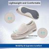 Lightweight Diabetic Shoes for Elderly, Adjustable Closure Walking Sneakers, Wide Width Edema Footwear, Breathable Comfort Shoes for Swollen Feet and Foot Care Grey view 2
