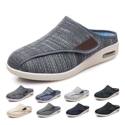 Diabetic Shoes, Adjustable Strap Walking Slippers, Wide Width Edema Footwear, Ideal for Diabetes, Swollen Feet, Plantar Fasciitis, and Foot Swelling Relief
