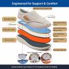 Diabetic Shoes for Elderly, Wide Width Walking Shoes with Arch Support, Adjustable Closure Comfort Footwear, Ideal for Swollen Feet and Foot Care Black Gray view 2