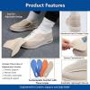 Diabetic Shoes for Elderly, Wide Width Walking Shoes with Arch Support, Adjustable Closure Comfort Footwear, Ideal for Swollen Feet and Foot Care Black Gray view 3