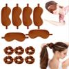 12Pcs Silk Sleep Masks Satin Eye Mask Silky Eyes Cover Blindfold Eyeshade Hair Ties Scrunchy Travel Bridesmaids Gifts view 1