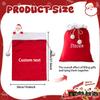 Ulico Personalized Christmas Santa Sack Bags with Embroidered Name,20x28 Custom Christmas Santa Bags, Large Red Velvet Drawstring Gift Supplies Bag (4 Pcs) view 3