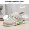 Wide Elderly Shoes, Diabetic Footwear, Adjustable Breathable Walking Shoes, Comfortable Lightweight Sneakers, Relaxing Casual Slippers, for Swollen Feet, Edema Relief Blue view 2