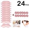 24Pcs Satin Eye Mask Silk Sleep Masks Silky Eyes Cover Blackout Blindfold Eyeshade Scrunchies Hair Ties Travel Wedding Gift view 4