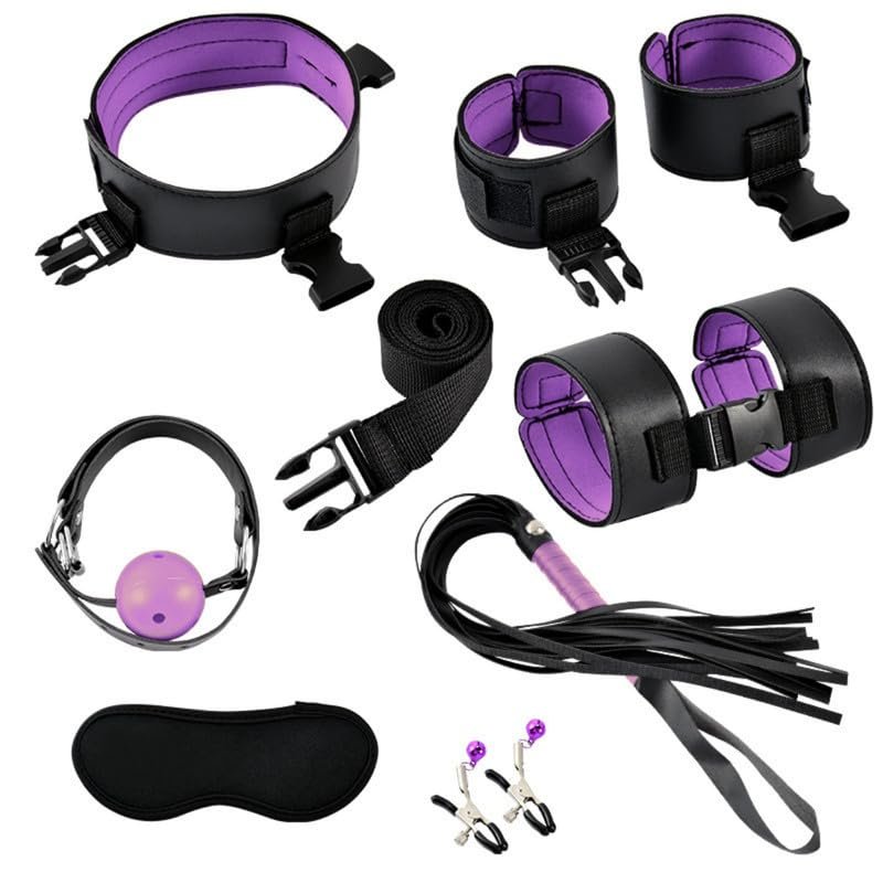 8-Piece Set of Fashionable Sponge Yoga Hand Foot Combination Accessories (Purple), Indoor Leisure Sports Tools, Couple Gifts