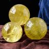 LoKori Citrine Crystal Ball for Gift,Natural Yellow Crystal Sphere with Wooden Stand,Ornaments Feng Shui for Meditation and Positive Energy Decor,70mm view 2