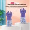 XUNPENG PVC Single-Layer Kitchen Gloves, Household Gloves for Kitchen Dishwashing Cleaning Laundry (Purple,L,2 pairs) view 3