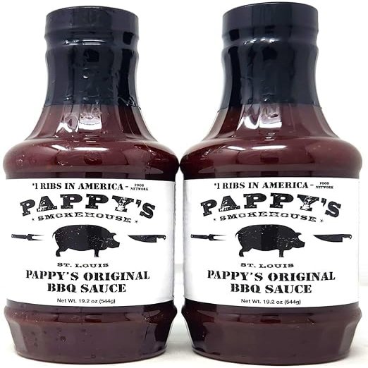 2 Pack of Barbecue Sauce #1 in America Pappys St Louis Style Bottles (19oz, Hoodoo Sauce)