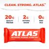 Atlas Real Food Protein Bar 20g Clean Protein, 2g Sugar, No Seed Oils, No Artificial Sweeteners (Peanut Butter & Raspberry, 24 Count) view 3