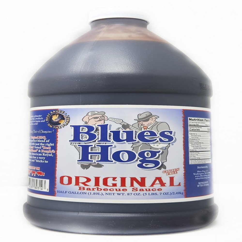 87oz Bottle of Barbecue Sauce Blues Hog Original Flavor Half Gallon Jug
