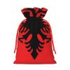 JxWCher Albanian flag Print Christmas Gift Bag Gift Pouches with Drawstring, Rustic Holiday Party Favor Bags Small view 2