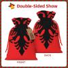 JxWCher Albanian flag Print Christmas Gift Bag Gift Pouches with Drawstring, Rustic Holiday Party Favor Bags Small view 3
