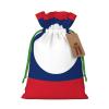 JxWCher Flag of Laos Print Christmas Gift Bag Gift Pouches with Drawstring, Rustic Holiday Party Favor Bags Medium view 1