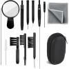 13 PCS Hearing Aid Cleaning Kits Includes Nylon Brushes, Magnifier, Ventilation Rod, Screwdriver, Case for Headphones, EarplugsEarbuds Headphones Airpods Cleaner Brush Kits with Case view 1