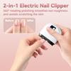 2026 Updated Electric Nail Clippers - 3 Speeds Electric Nail Clippers for Seniors/Adults/Kids/Baby Toenail - Rechargeable Automatic Nail Trimmer Thick Smart Fingernail Cutter with Display LED Light view 3