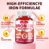 2 Pack Iron Gummies for Women & Kids, Sugar Free with Vitamin C, 20mg Gentle Iron for Whole Family, Non-Constipating, Blood Builder B12 & Folate, Energy Support, Strawberry 120 Count view 2