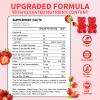 2 Pack Iron Gummies for Women & Kids, Sugar Free with Vitamin C, 20mg Gentle Iron for Whole Family, Non-Constipating, Blood Builder B12 & Folate, Energy Support, Strawberry 120 Count view 4