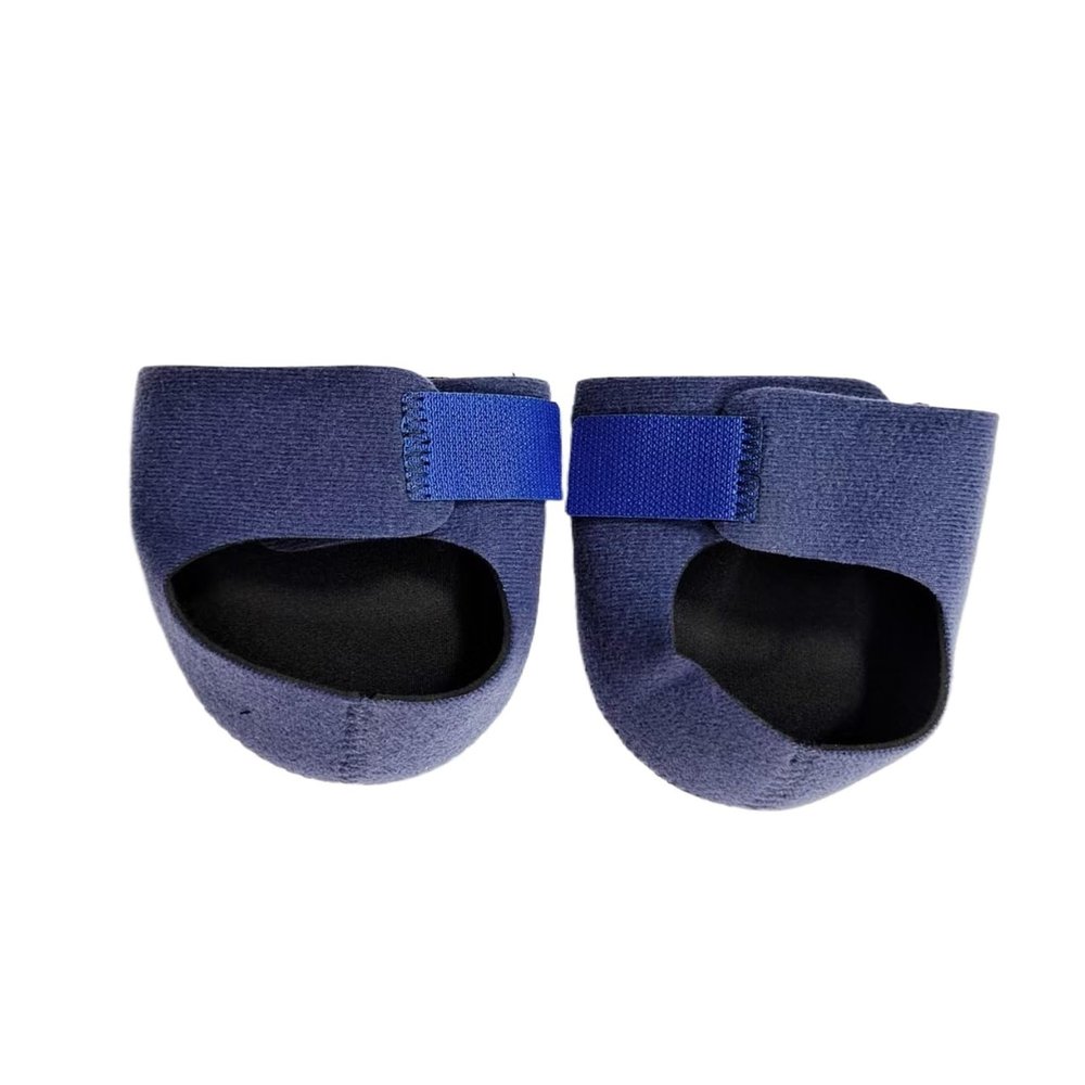 1 Pair 1cm Thick Back Heel Protective Sleeve Heel Pad Adjustable Gel Heel Arch Support Foot Flat Feet(Blue,(S) 9.5 * 10 * 4.5cm(L*W*H))