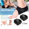 1 Pair 1cm Thick Back Heel Protective Sleeve Heel Pad Adjustable Gel Heel Arch Support Foot Flat Feet(Black,(S) 9.5 * 10 * 4.5cm(L*W*H)) view 3