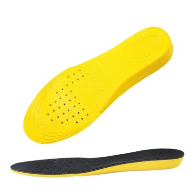 1.5-3.5cm Height Increase Insoles for Women Men Heel Lift Yellow Shoes Sole Pad Breathable Shock Absorption(2.5CM EU 35-40(250mm))